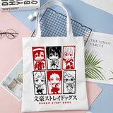 Bungou Stray Dogs reusable grocery bag cotton foldable string sack
