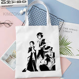 Bungou Stray Dogs reusable grocery bag cotton foldable string sack