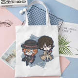 Bungou Stray Dogs reusable grocery bag cotton foldable string sack