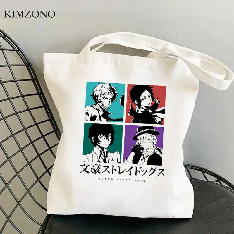 Bungou Stray Dogs Reusable Shopping Bag Tote Cloth Bolsas