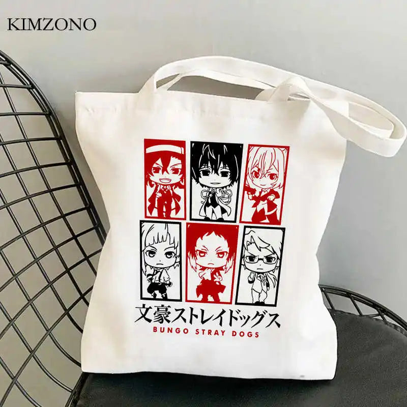 Bungou Stray Dogs Reusable Shopping Bag Tote Cloth Bolsas