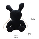 Bunny Shoulder Bag Crossbody Purse Rabbit Doll Handbag