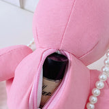 Bunny Shoulder Bag Crossbody Purse Rabbit Doll Handbag