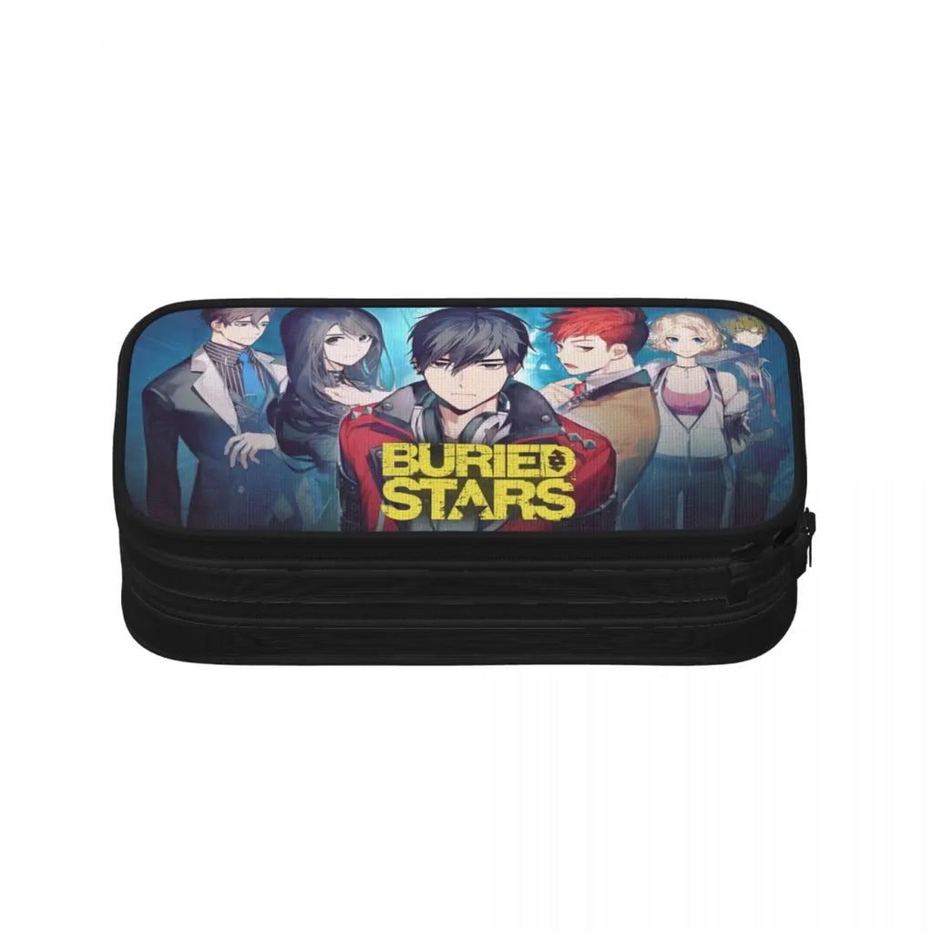 Buried Stars Pen Box Student School Anime Zipper Pen Bag