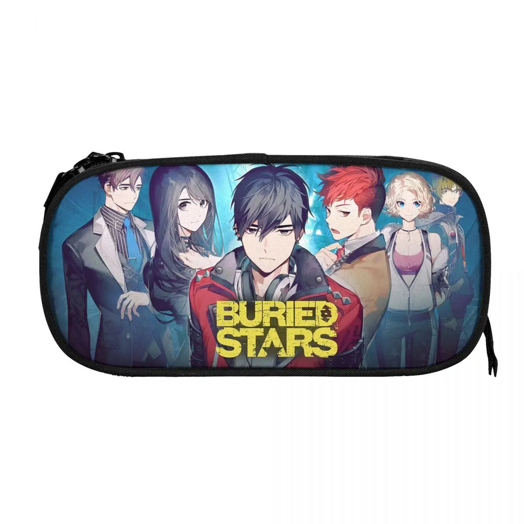 Buried Stars Pen Box Student School Anime Zipper Pen Bag