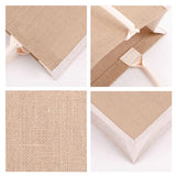 Burlap Bag with Laminated Interior for Women Shopping