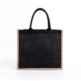 Burlap Bag with Laminated Interior, Women Shopping Grocery Bags