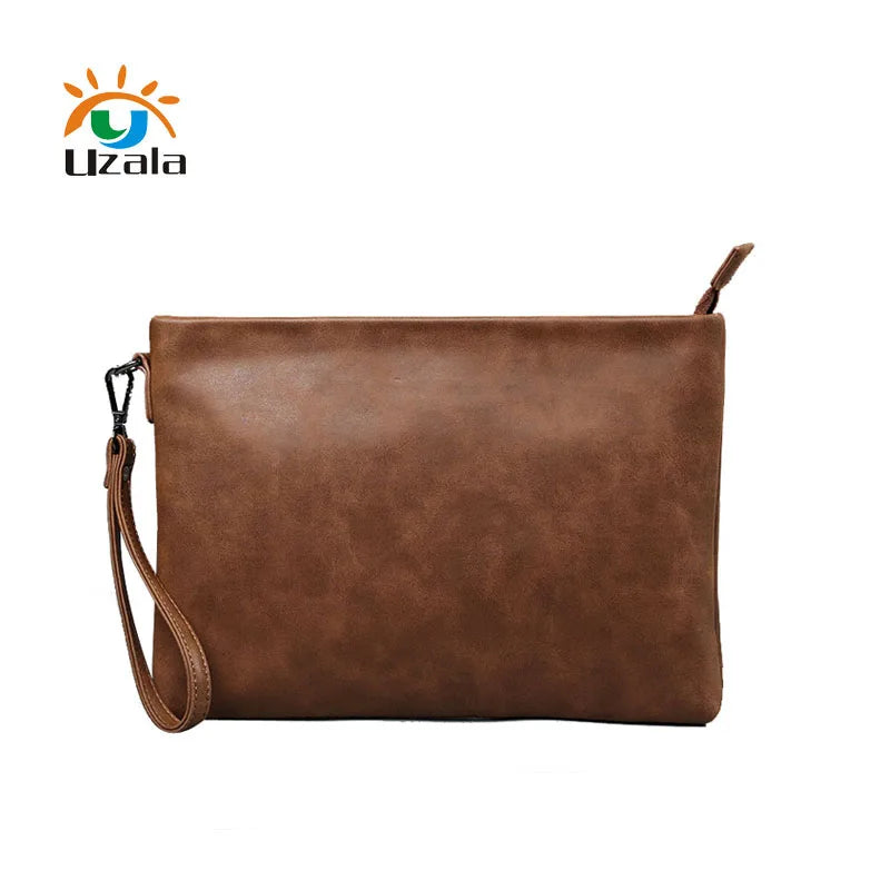 Business Casual Men's Briefcase Handle PU Leather iPad Bag