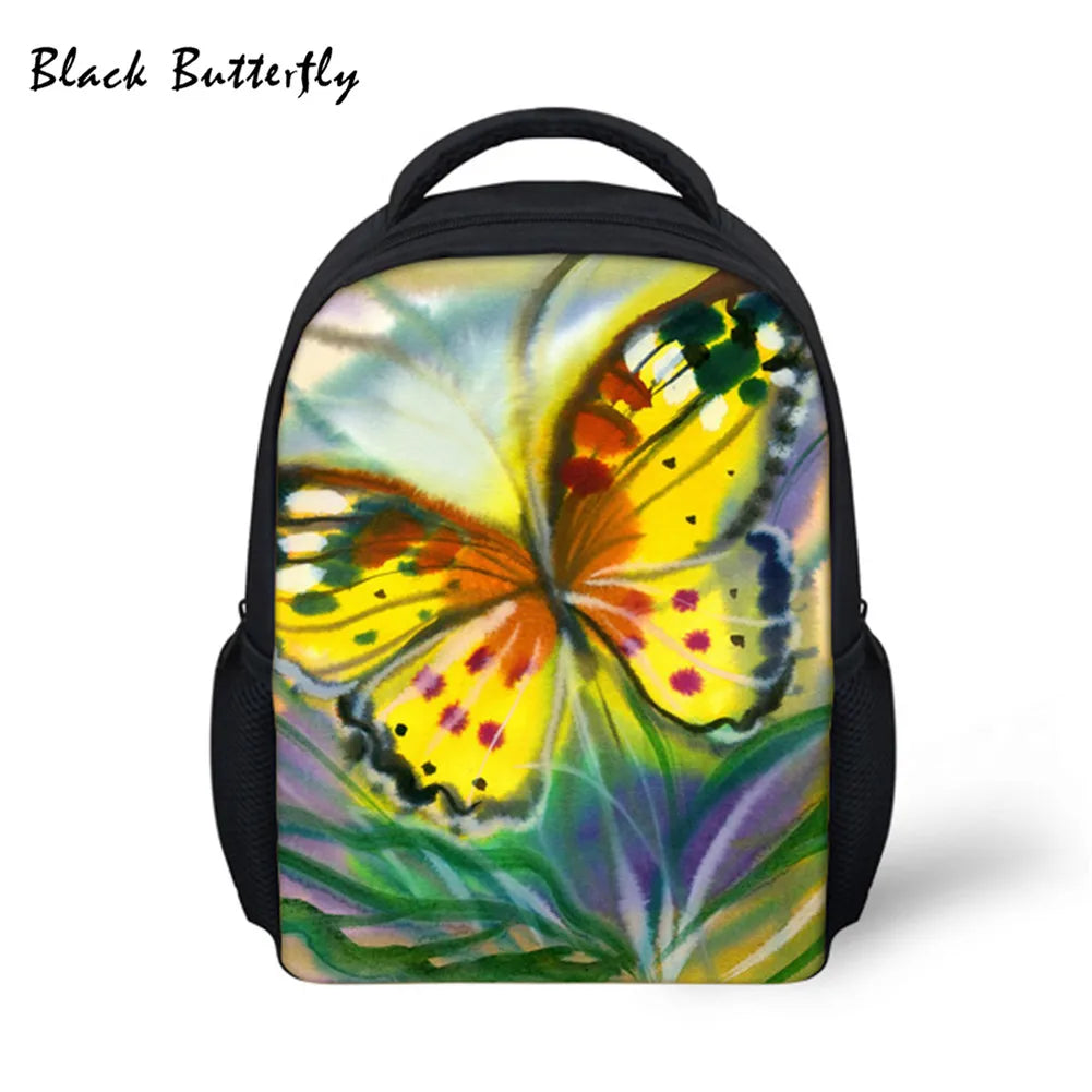 Colorful Butterfly Pattern Student Backpack Kids School Bag 3-8 Year