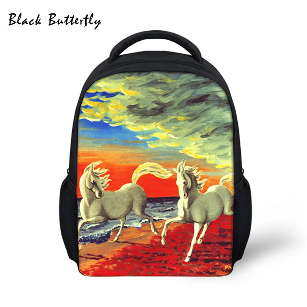 Colorful Butterfly Pattern Student Backpack Kids School Bag 3-8 Year