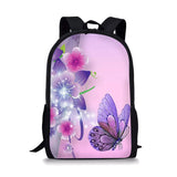 Butterfly Element Print School Backpacks for Teenager