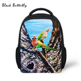 Butterfly Student Backpack Colorful Oils Pattern