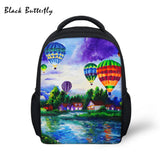 Butterfly Student Backpack Colorful Oils Pattern