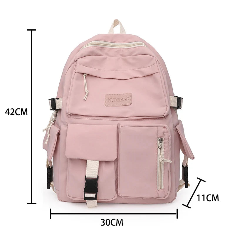 Buylor Canvas Women Backpack Travel Student School Bag for Girls