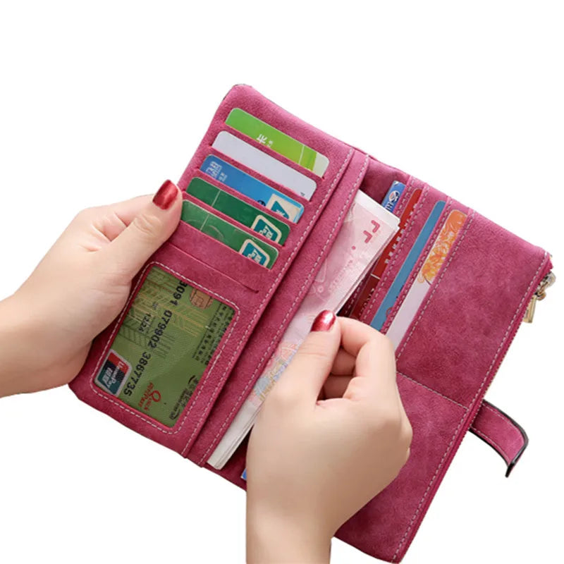 Buylor Women's Wallet Long Strip Two Fold Women's Wallet