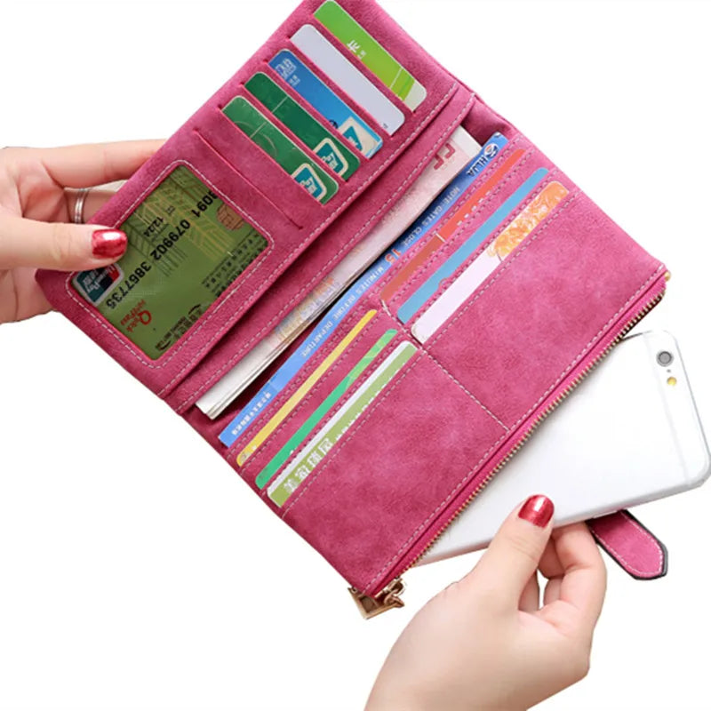 Buylor Women's Wallet Long Strip Two Fold Women's Wallet