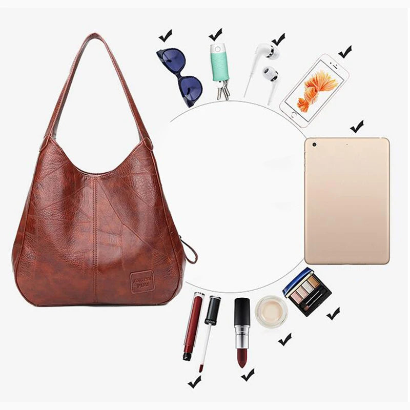 CAIDA Vintage Women Hand Bag Top-handle Bags for Women