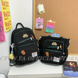 2 Pcs Teen Girls Schoolbag Shoulder Bag Large Capacity College Bookbag