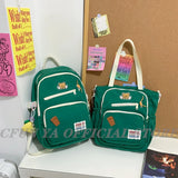 2 Pcs Teen Girls Schoolbag Shoulder Bag Large Capacity College Bookbag