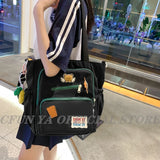 2 Pcs Teen Girls Schoolbag Shoulder Bag Large Capacity College Bookbag