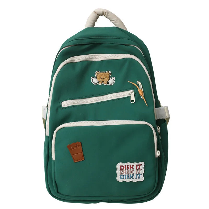 2 Pcs Teen Girls Schoolbag Shoulder Bag Large Capacity College Bookbag