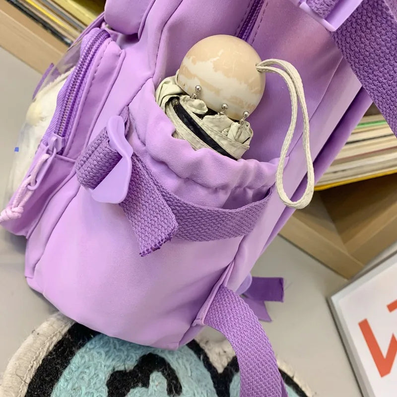 Junior School Bag Multifunctional Teen Girl BookBag Large Capacity