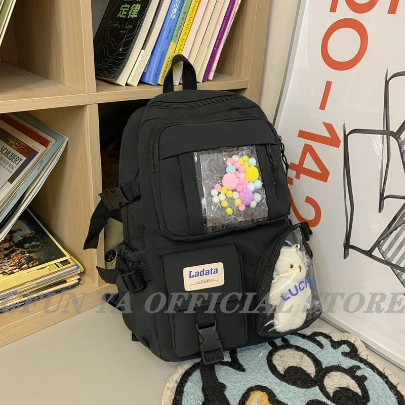 Junior School Bag Multifunctional Teen Girl BookBag Large Capacity