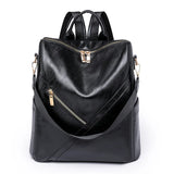 Soft Leather Backpack Woman's Bag High Capacity Travel Backpacks