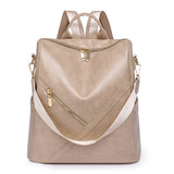 Soft Leather Backpack Woman's Bag High Capacity Travel Backpacks