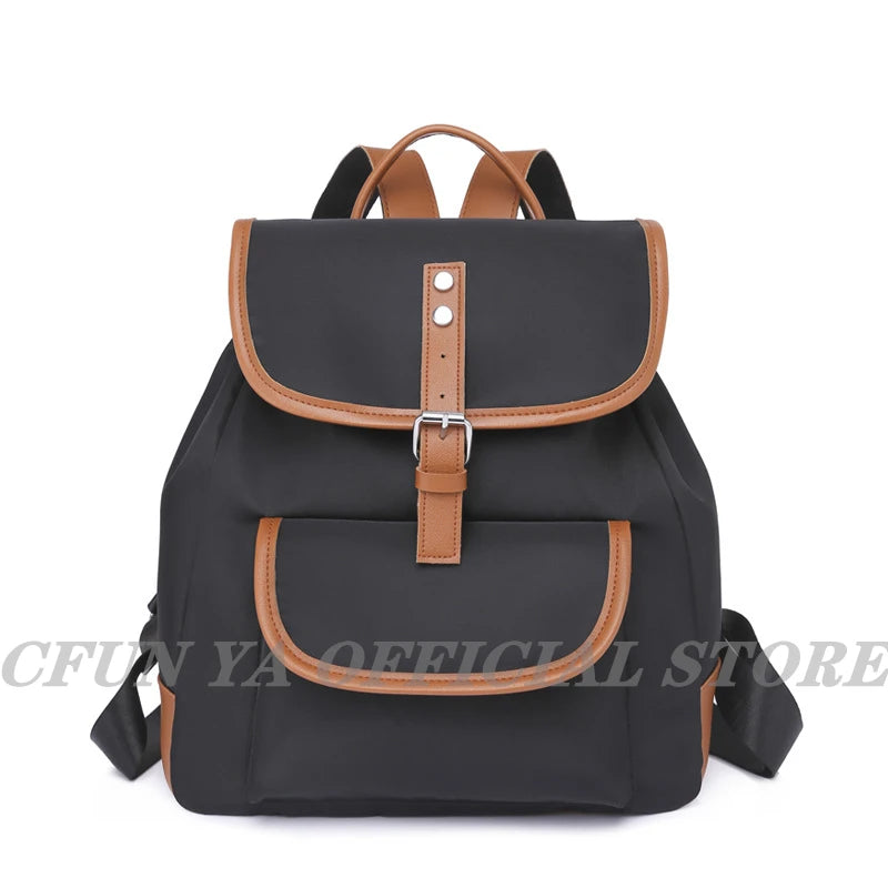 Nylon Backpack For Teen Girls Waterproof Anti-Theft Schoolbag