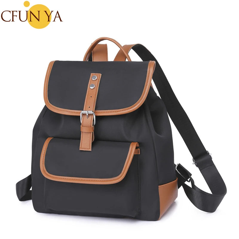 Nylon Backpack For Teen Girls Waterproof Anti-Theft Schoolbag