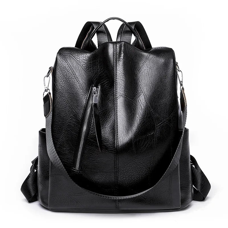 Women's PU Leather Backpack Schoolbag for Teenage Girl