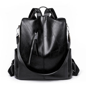 Women's PU Leather Backpack Schoolbag for Teenage Girl