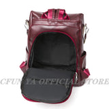 Women's PU Leather Backpack Schoolbag for Teenage Girl