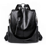 Women's PU Leather Backpack Schoolbag for Teenage Girl