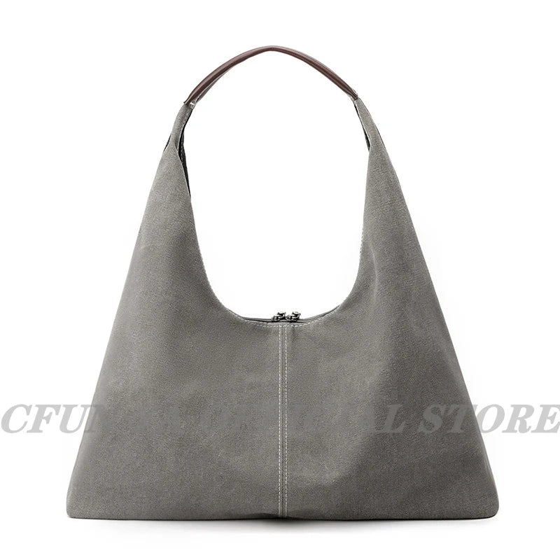 Canvas Shoulder Bag Large Capacity Totes Top Handle Bags