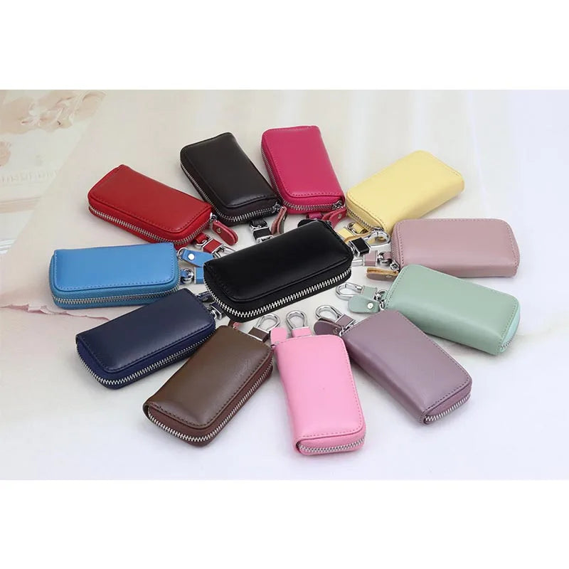 Arrivals Split Leather Key Wallet for Men Women