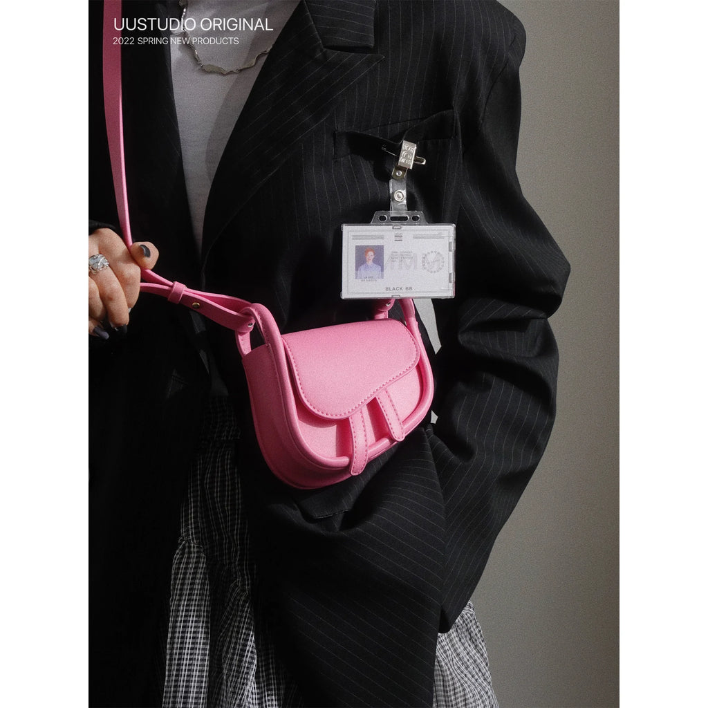 COY UUSTUDIO Dark Y2K Lipstick Headphones Mini Saddle Crossbody Bag