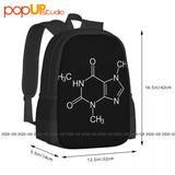 Caffeine Molecule Backpack Large Capacity Bookbag