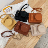 Camera Women's Shoulder Bag Messenger Strange Shape PU Girl Handbag