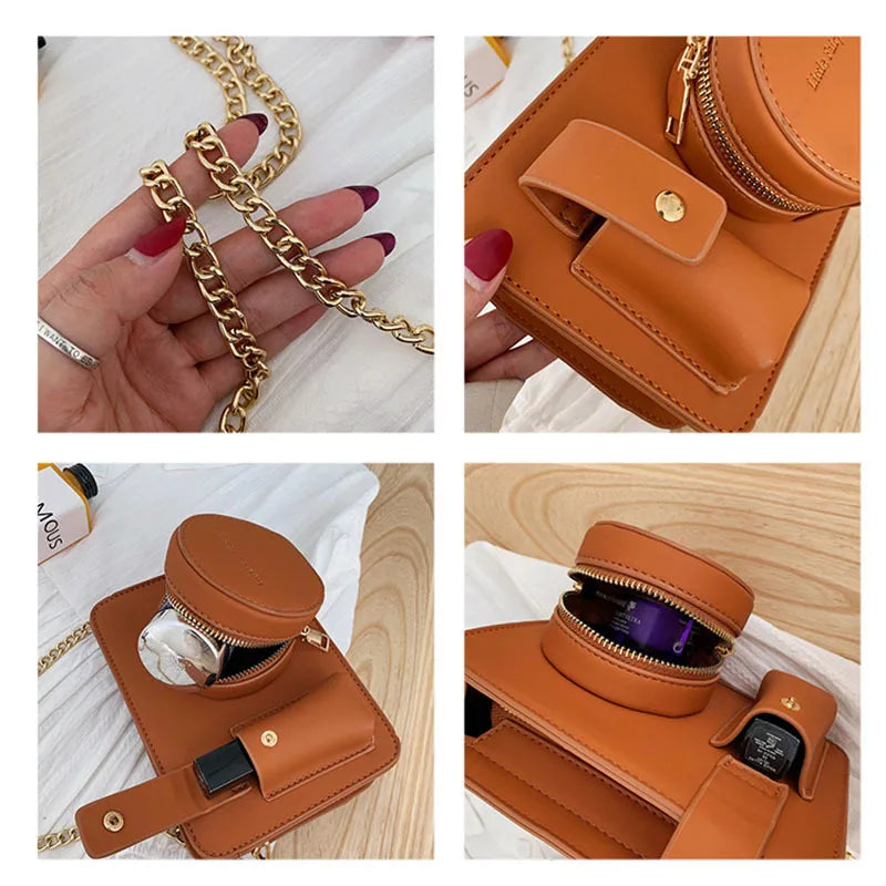 Camera Women's Shoulder Bag Messenger Strange Shape PU Girl Handbag