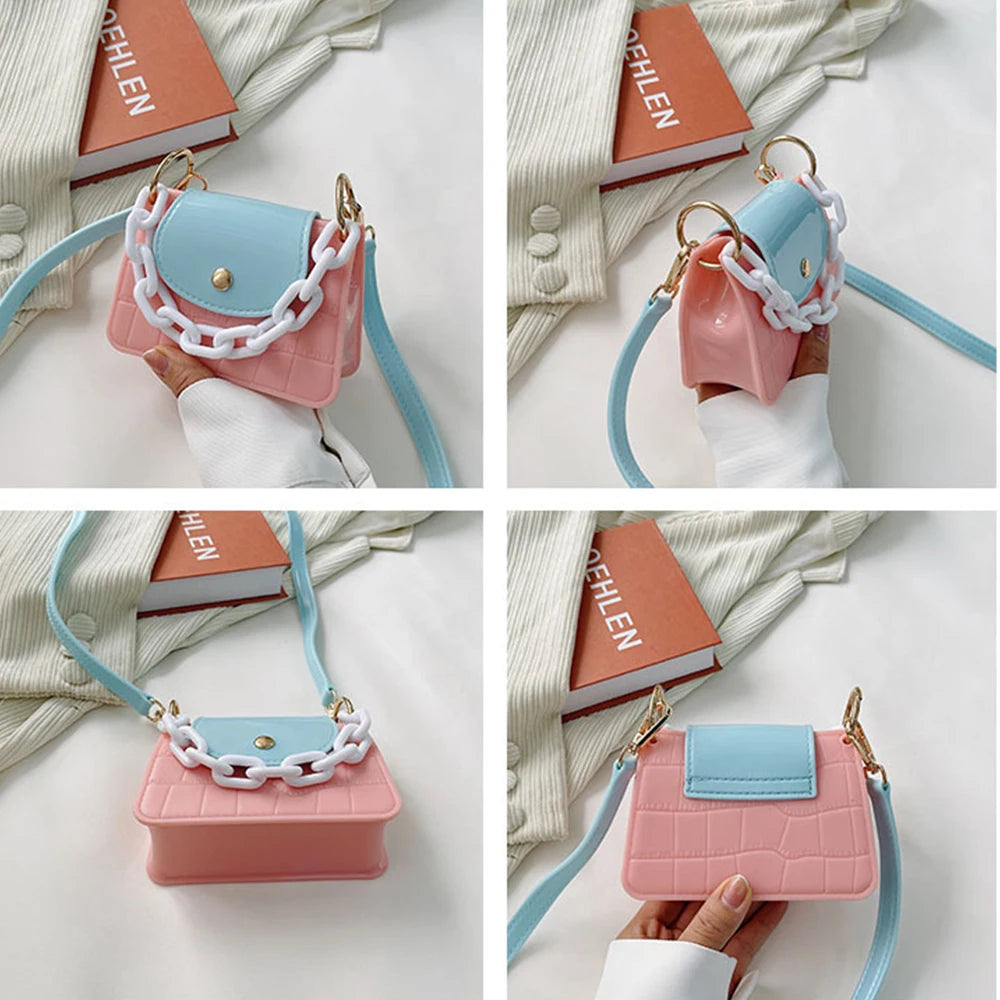 Candy Jelly Bag Women Shoulder Bag Mini Crossbody Bags PVC Handbags