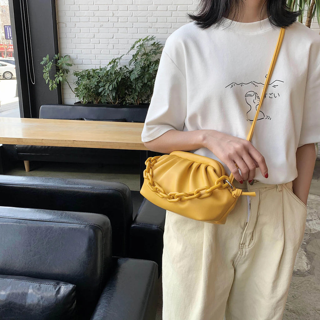 Candy PU Leather Shoulder Messenger Bag Small Crossbody Handbag Purse