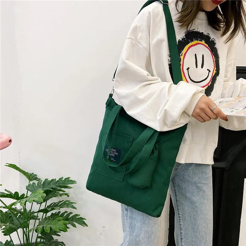 Candy Women's Shoulder Bag Canvas Handbag Girl's Small Fresh Teenager Crossbody