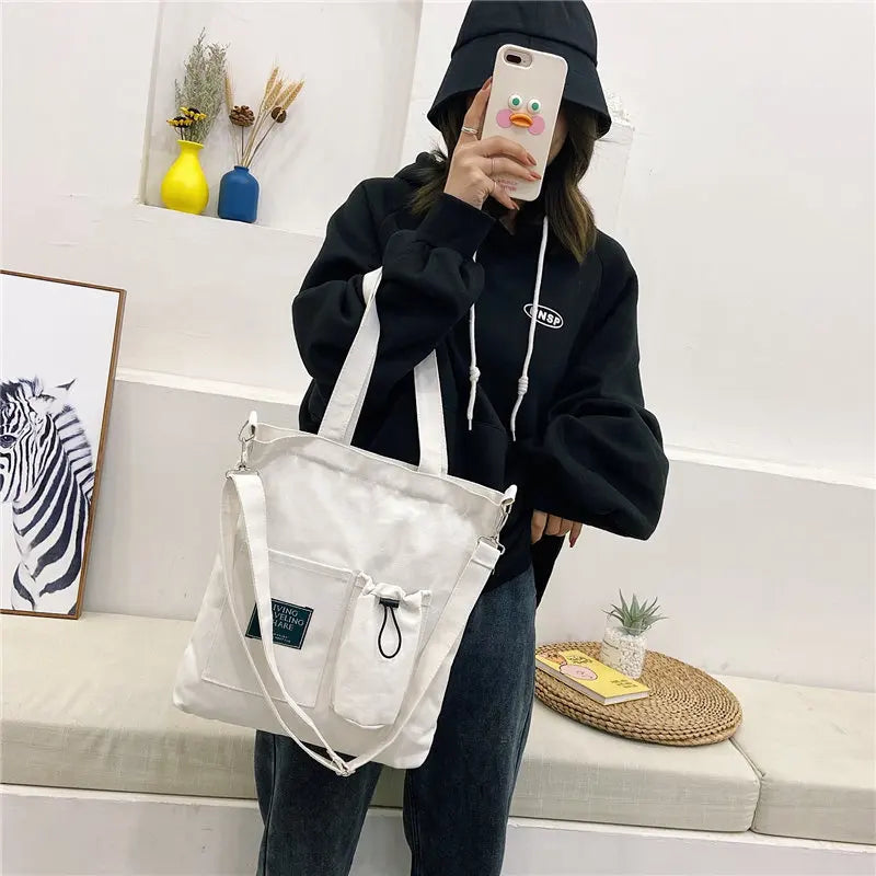 Candy Women's Shoulder Bag Canvas Handbag Girl's Small Fresh Teenager Crossbody