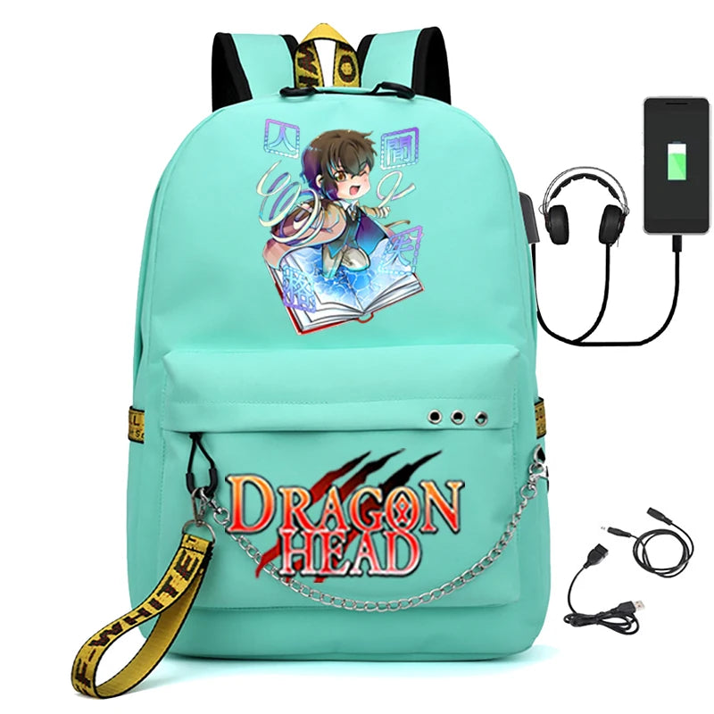 Canvas Anime Bungo Stray Dogs Girls USB Charging Backpack