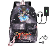 Canvas Anime Bungo Stray Dogs Girls USB Charging Backpack