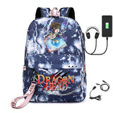 Canvas Anime Bungo Stray Dogs Girls USB Charging Backpack