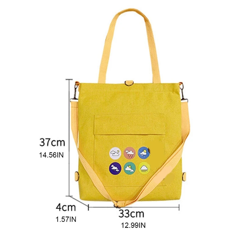 Canvas Backpack School Bookbag Travel Tote Daypack Shoulder Bags