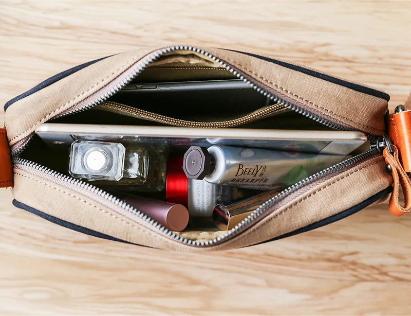 Canvas Messenger Bag Multi-function Phone Packet Small Bag Women Shoulder Bags